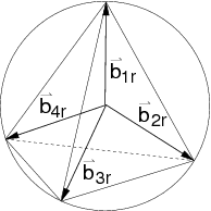 tetrahedron arrangement of foru POVM